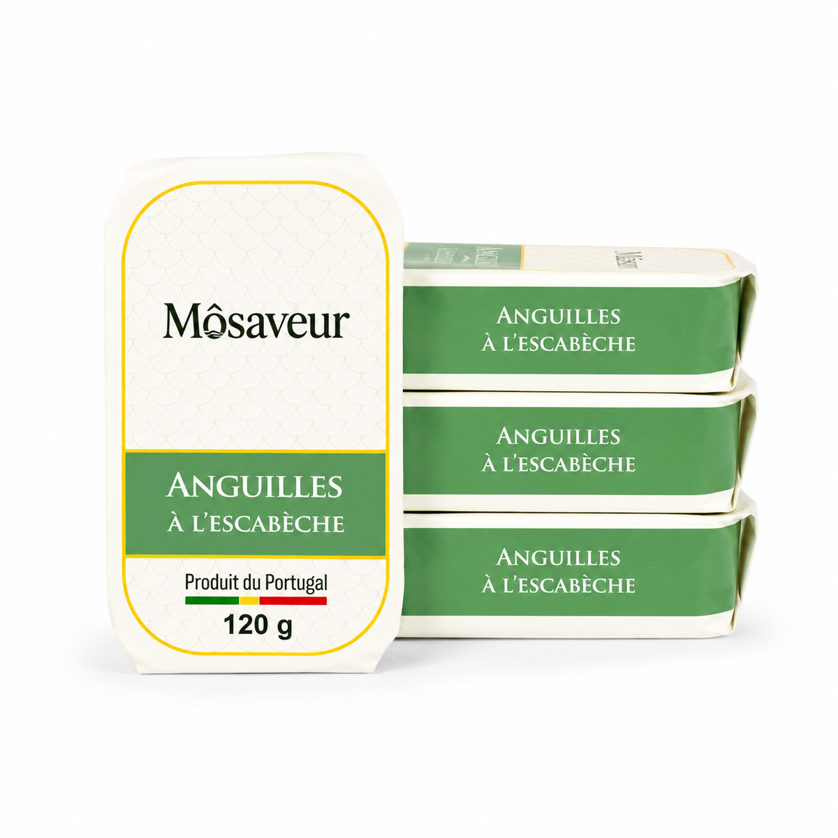 Lot de 4 boîtes de Anguilles à l’Escabèche 120 g