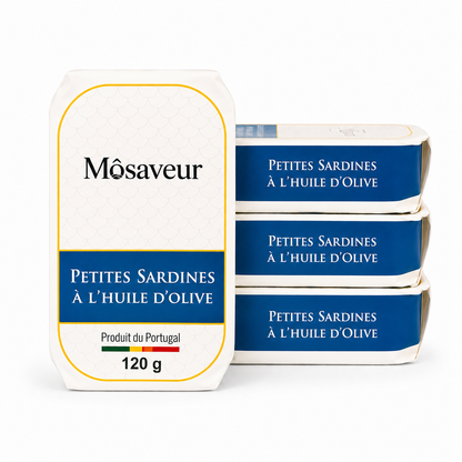 Lot de 4 boîtes de Petites Sardines à l’Huile d’Olive 120 g