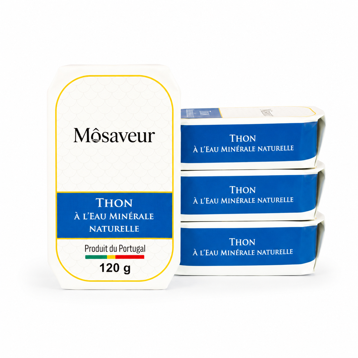 Lot de 4 boîtes de Thon à l’Eau Minérale Naturelle 120 g